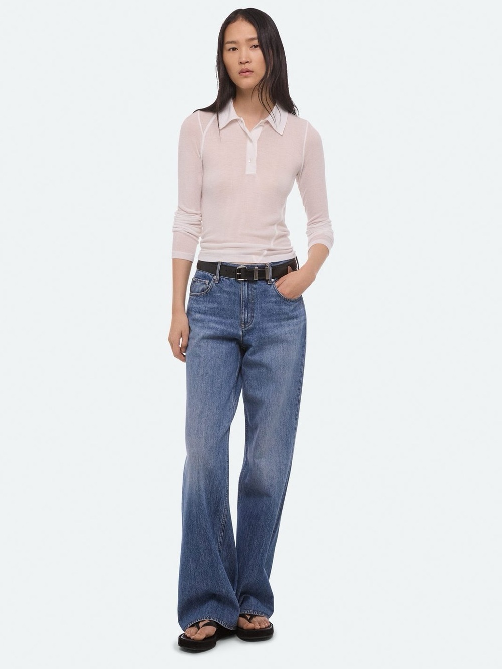Helmut Lang Wardrobe Jeans Size 28 Classic Blue High Rise Straight Leg NWT